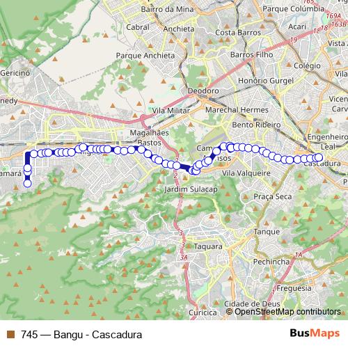 745 bus Line Map