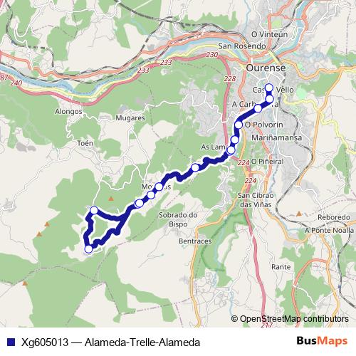 Xg605013 bus Line Map