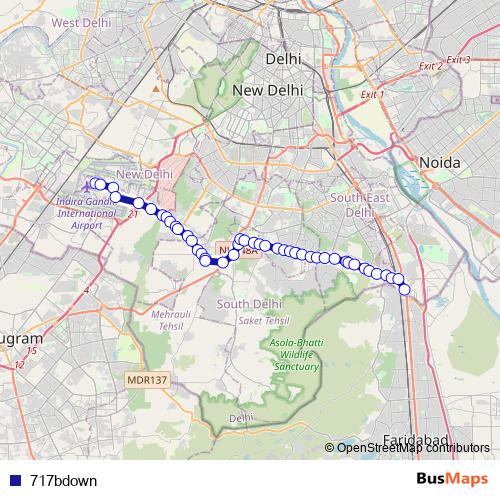 717bdown bus Line Map
