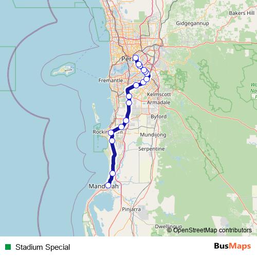 Stadium Special rail Line Map