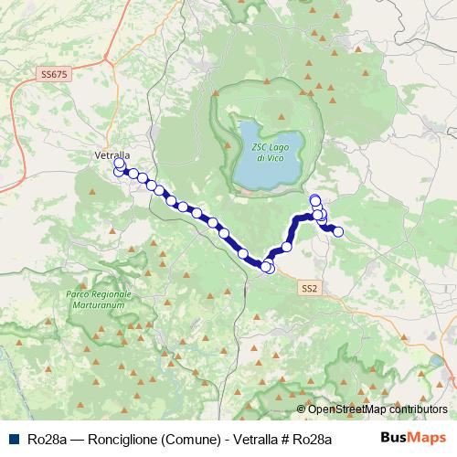 Ro28a bus Line Map