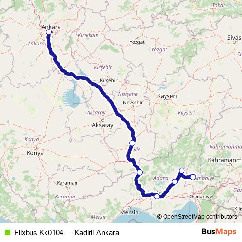 Flixbus Kk0104 bus Line Map