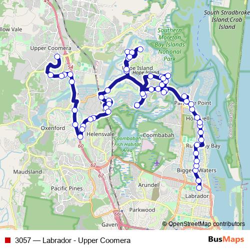 3057 bus Line Map