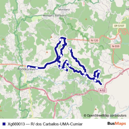 Xg669013 bus Line Map