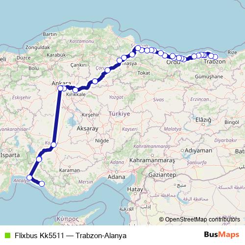 Flixbus Kk5511 bus Line Map