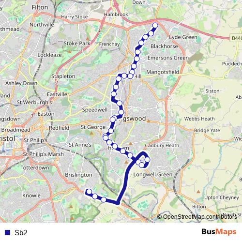 Sb2 bus Line Map