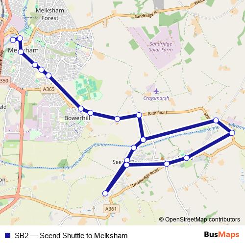 SB2 bus Line Map