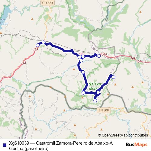Xg610039 bus Line Map