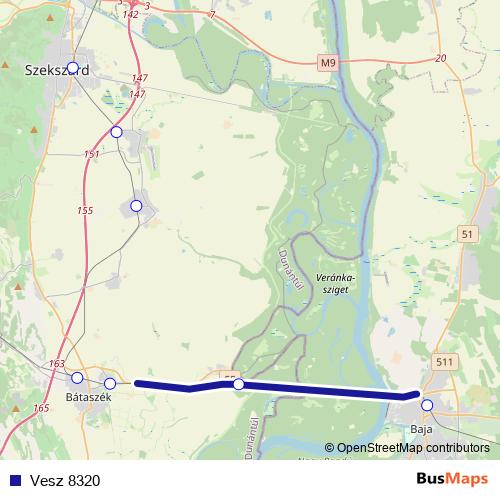 Vesz 8320 rail Line Map