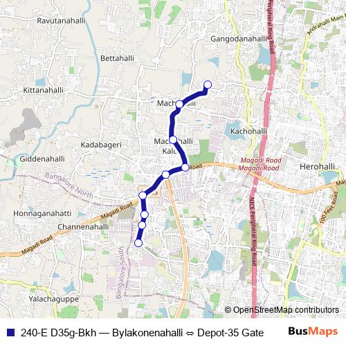 240-E D35g-Bkh bus Line Map