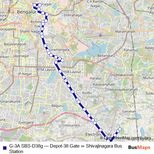 G-3A SBS-D38g bus Line Map
