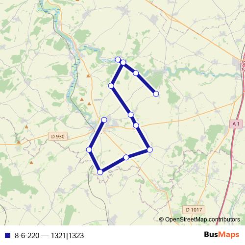 8-6-220 bus Line Map