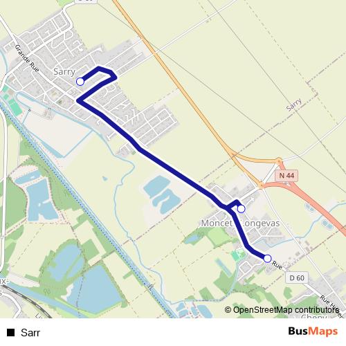 Sarr bus Line Map