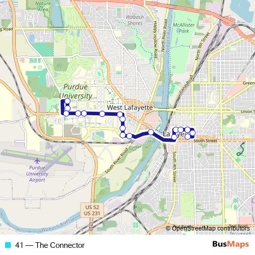 41 bus Line Map