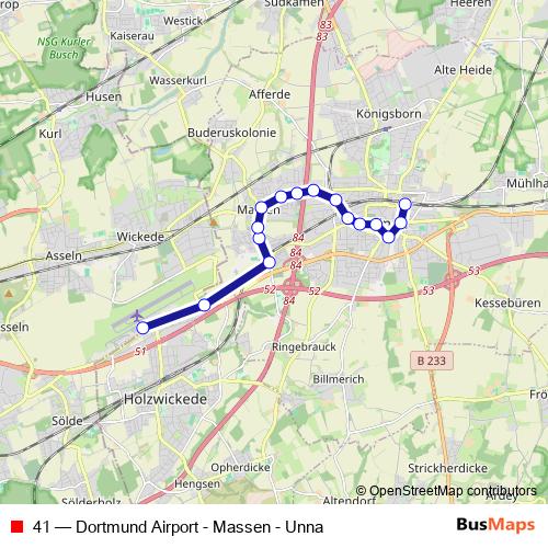 41 bus Line Map