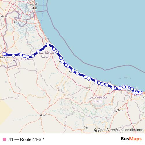 41 bus Line Map