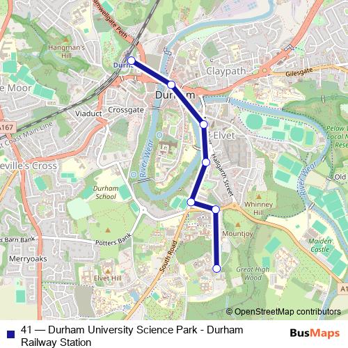 41 bus Line Map