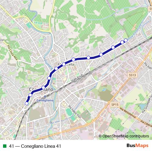 41 bus Line Map