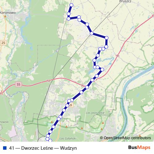 41 bus Line Map