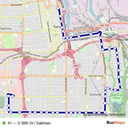 41 bus Line Map