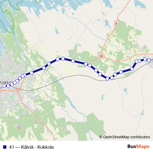 41 bus Line Map