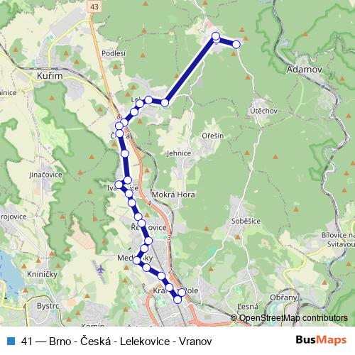 41 bus Line Map