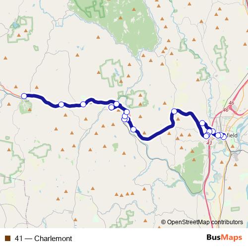 41 bus Line Map