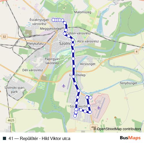 41 bus Line Map