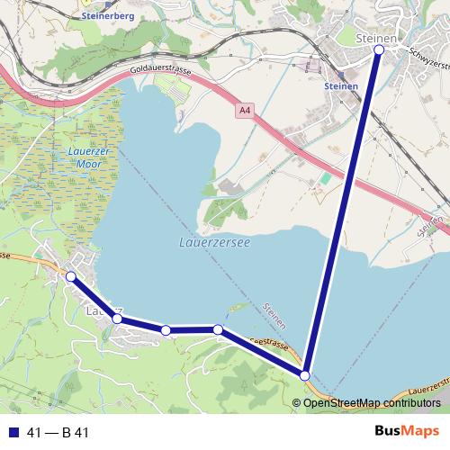 41 bus Line Map