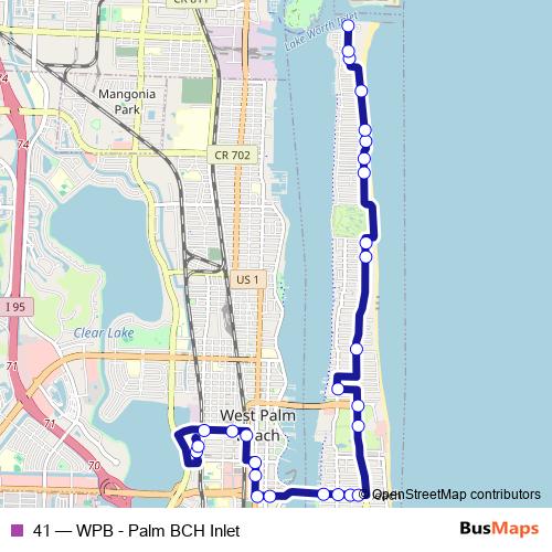 41 bus Line Map