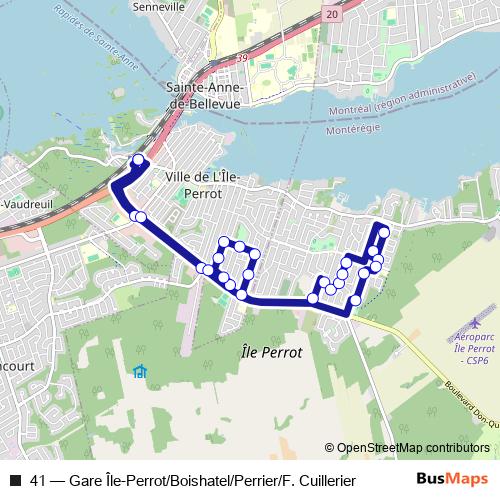41 bus Line Map