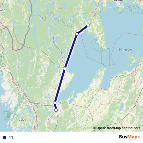 41 bus Line Map