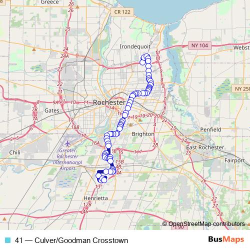 41 bus Line Map