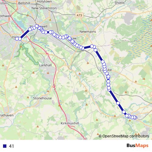 41 bus Line Map