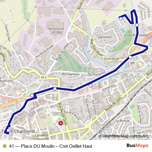 41 bus Line Map