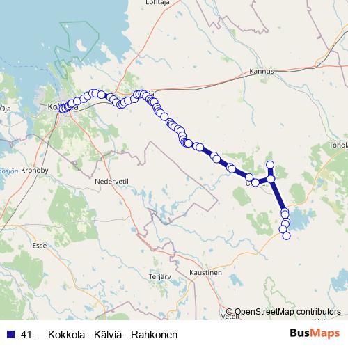 41 bus Line Map