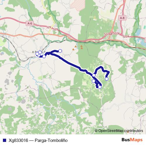 Xg833016 bus Line Map