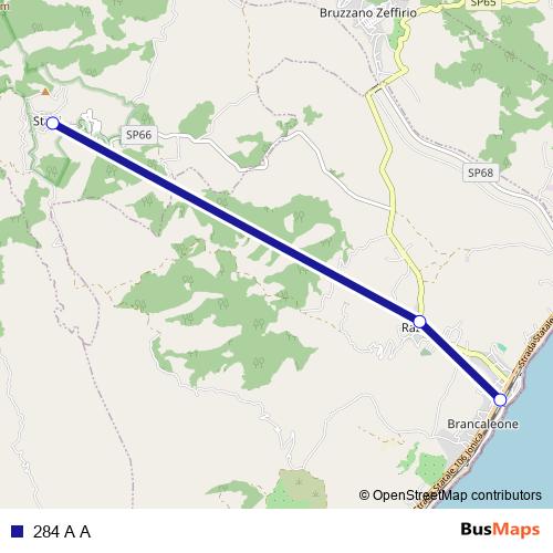 284 A A bus Line Map