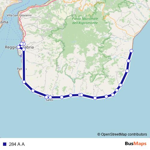 284 A A bus Line Map