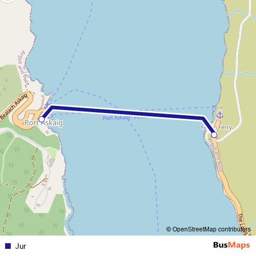 Jur ferry Line Map