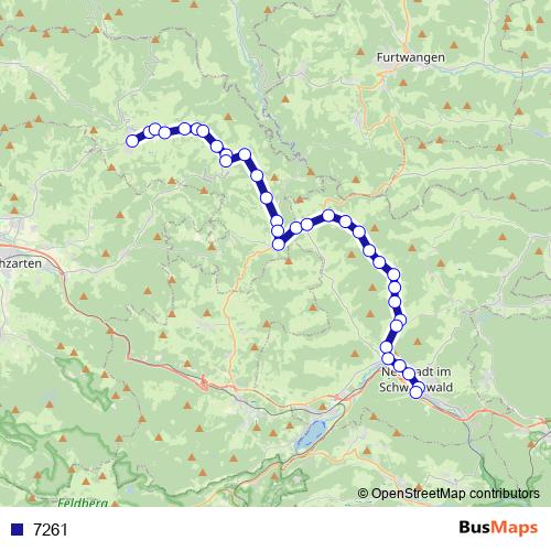 7261 bus Line Map