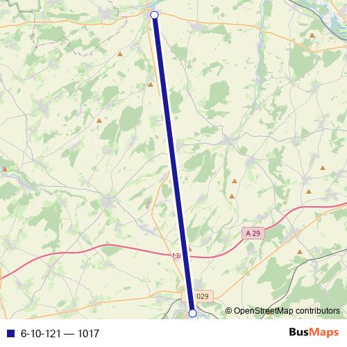 6-10-121 bus Line Map