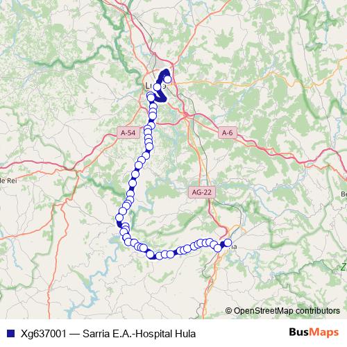 Xg637001 bus Line Map