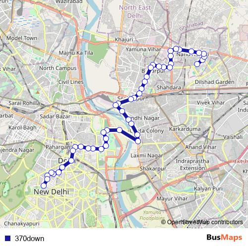 370down bus Line Map