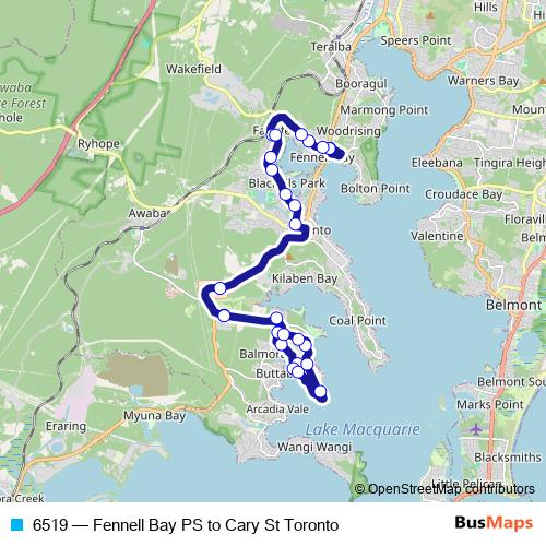 6519 bus Line Map