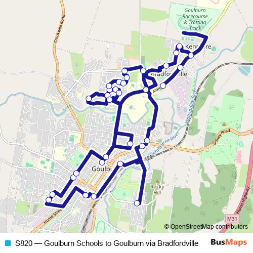 S820 bus Line Map