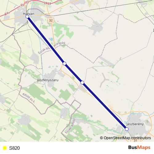 S820 bus Line Map