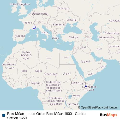 Bois Méan bus Line Map