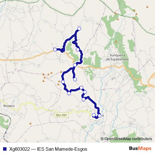 Xg603022 bus Line Map