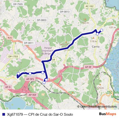 Xg871079 bus Line Map